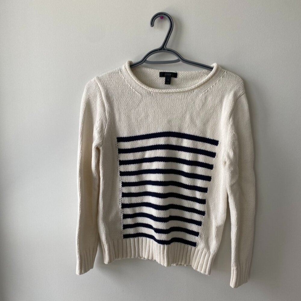 J Crew 1988 Striped Rollneck Sweater